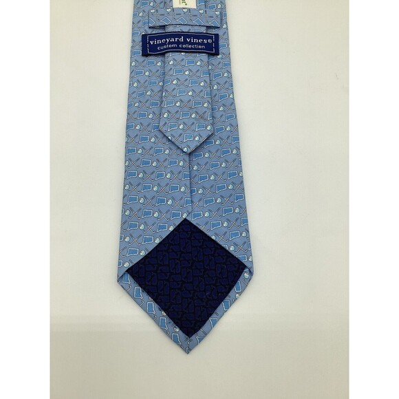 VINEYARD VINES Custom Collection Silk Necktie USA Connecticut GOLF Tie - Picture 3 of 5